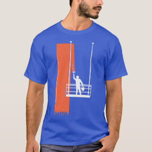 T-shirt Cool rouge façade peintre Ascenseur Peinture mural