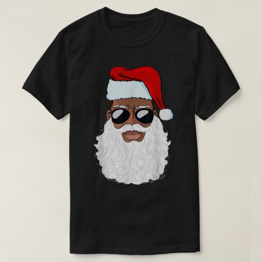 T-shirt Cool Santa with Shades Christmas Design (Design devant)