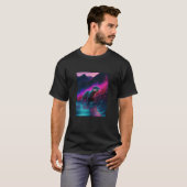 T-shirt Cool Sea Otter Synthwave Wandering Otter  3 (Devant entier)