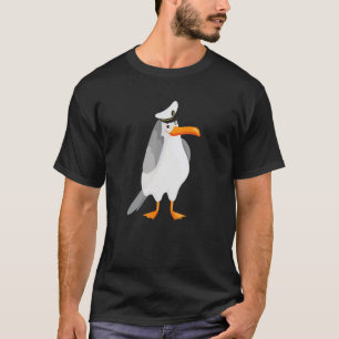 T-shirt Cool Seagull Océan Oiseau de mer Animal Capitaine 
