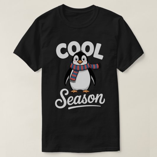 T-shirt Cool Season Penguin Christmas Tee (Design devant)