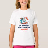 T-shirt Cool Shark Matching Famille Vacances Plage Vacance (Devant)
