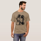 T-shirt Cool Sheltie Puppy Drummer Band Design family (Devant entier)