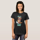 T-shirt Cool Shih Tzu Surfing Dog (Devant entier)