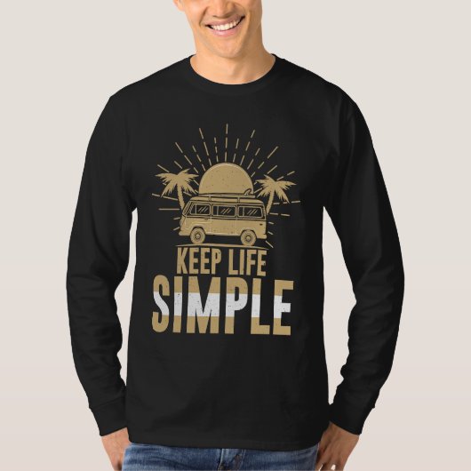 T-shirt Cool Simple Life Vans Vacation Van Living Enthusia (Devant)