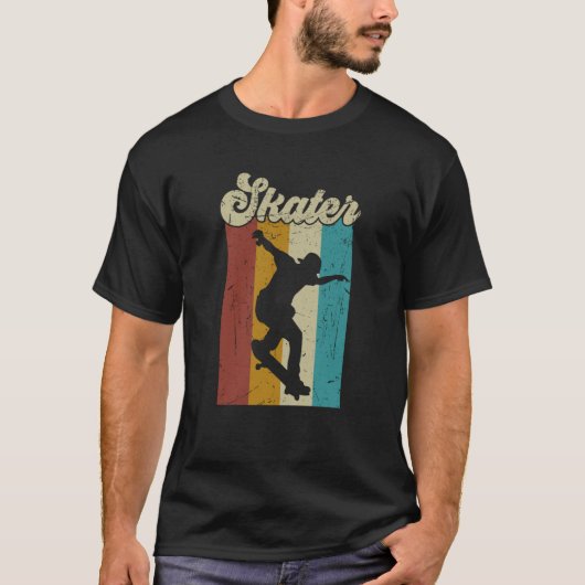 T-shirt Cool Skateboarding Vintage Retro skateboard Skateb (Devant)