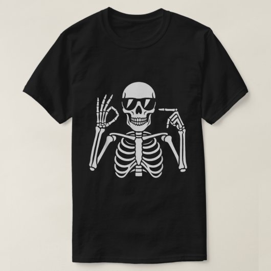 T-shirt Cool Skeleton 67 Chemise mème pour Vibes d'Hallowe (Design devant)