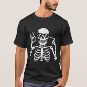 T-shirt Cool Skeleton 67 Chemise mème pour Vibes d'Hallowe (Devant)