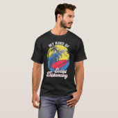 T-shirt Cool Skeleton Sunset Surf Surf de surf (Devant entier)