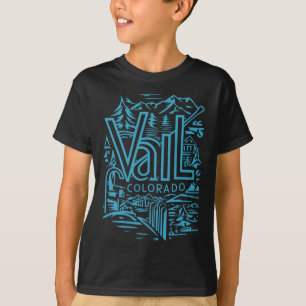 T-shirt Cool Ski Extérieur Souvenir Vintage Visiter Vail C