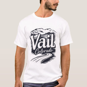 T-shirt Cool Ski Extérieur Souvenir Vintage Visiter Vail C