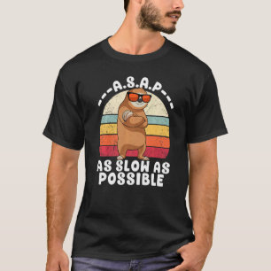 T-shirt Cool Sloth aussi lent que possible Retro Vintage S