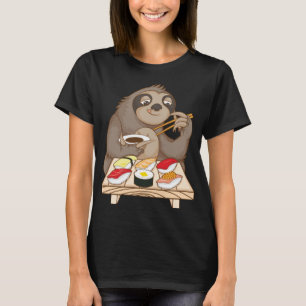 T-shirt Cool Sloth Manger Sushi Drôle Amateur de nourritur