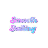 T-shirt cool "Smooth Sailing" Conception de texte par qots