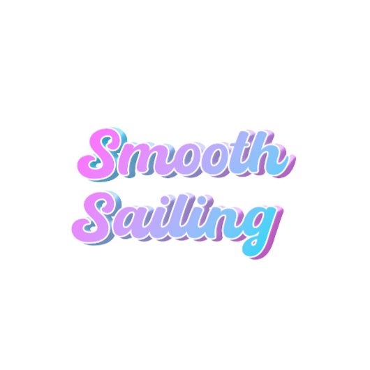 T-shirt cool "Smooth Sailing" Conception de texte par qots