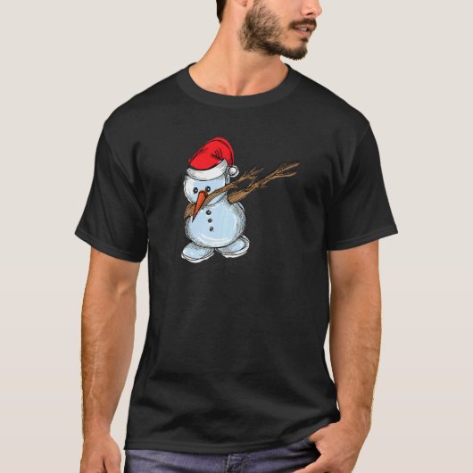 T-shirt Cool Snowman Dab Dancing Noël Noël Noël Noël Pa (Devant)