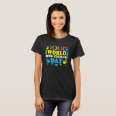 T-shirt Cool Socks World Down Syndrome Awareness Supporter (Devant entier)