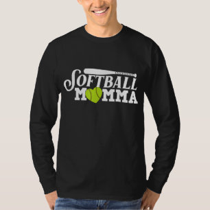 T-shirt Cool Softball Momma Cadeau Pour Maman Femmes Fier