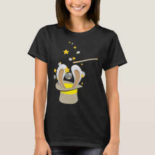 T-shirt Cool Sortant Un Lapin Des Magiciens Casquettes
