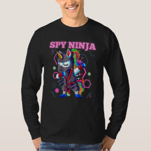 T-shirt Cool Spy Gaming Ninja Gamer Unicorn Ninja Boy Girl