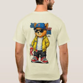 T-shirt Cool Streetwear Bear Mascot Cartoon | Urban Rebel  (Dos)