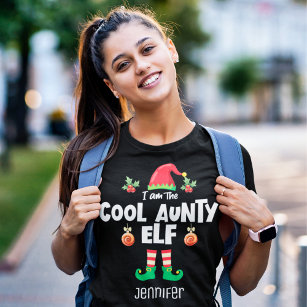 T-shirt Cool tante elf famille correspondant nom de Noël