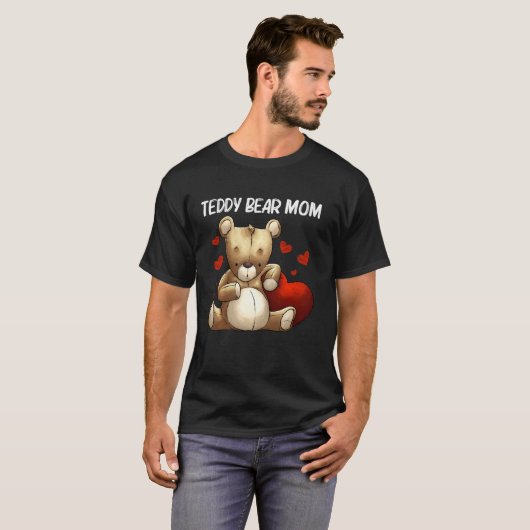 T-shirt Cool Teddy Bear Pour Maman Mère Plush Stuffé Jouet (Devant entier)