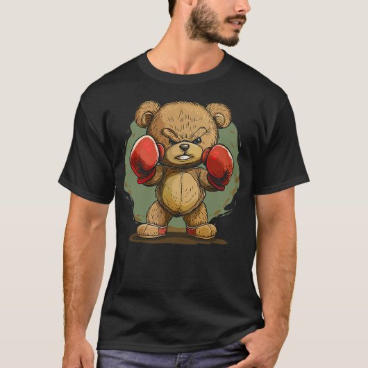 T-shirt Cool Teddy bear with boxing gloves outfit (Devant)