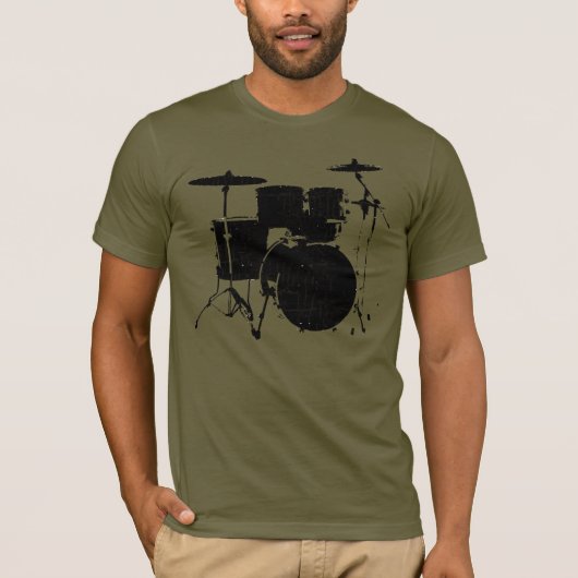 T-shirt Cool Tee pour un batteur (Devant)