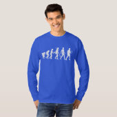 T-shirt Cool Tennis évolution, manche longue adulte bleu (Devant entier)