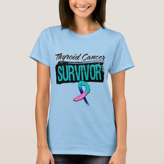 T-shirt Cool Thyroïde Cancer Survivant (Devant)
