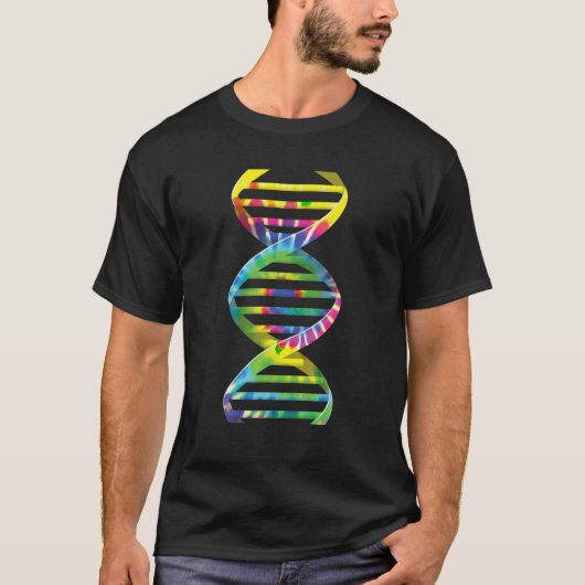 T-shirt Cool Tie Dye ADN Helix Funny Genetics Recherche Lo (Devant)