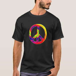 T-shirt Cool Tie Dye Peace Sign Equality Freedom Hippie