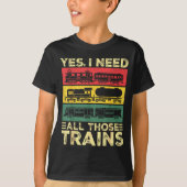 T-shirt Cool Train Model Funny Train Railroad  (Devant)