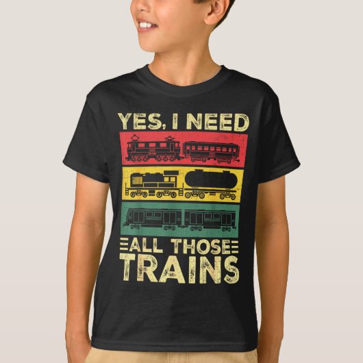 T-shirt Cool Train Model Funny Train Railroad  (Devant)