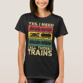 T-shirt Cool Train Model Funny Train Railroad  (Devant)