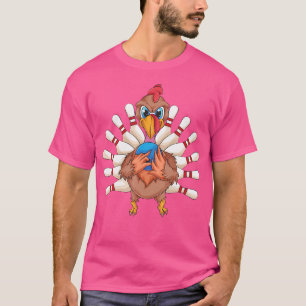 T-shirt Cool Turquie Bowling Plumes Drôle Thanksgivin