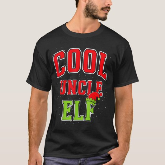 T-shirt Cool Uncle Elf Christmas Family Matching Group Xma (Devant)