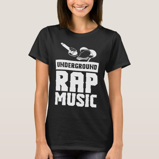 T-shirt Cool Underground Rap Music Rap (Devant)