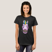 T-shirt Cool Unicorn Avec Bracelet Dentaire Drôle Drôle (Devant entier)
