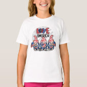 T-shirt cool unisex Patriotique gnomes enfants (Devant)