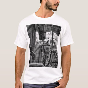 T-shirt Cool, urbain, photo moderne de chevaux de carrouse