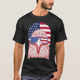 T-shirt Cool Usa Patriotique American Eagle lunettes Us Am