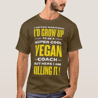 T-shirt Cool Vegan Entraîneur amusant Régime alimentaire b