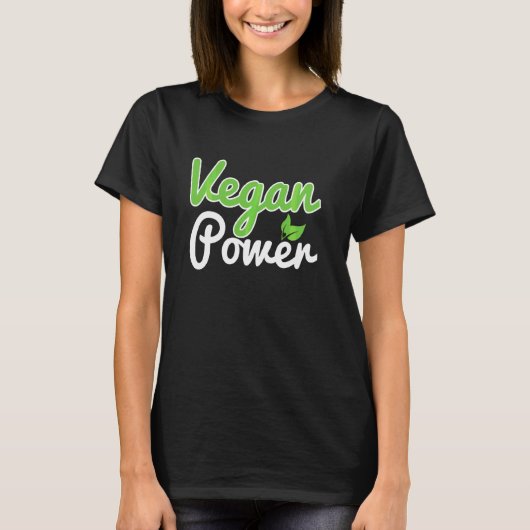 T-shirt Cool Vegan Power Plante Powered Vegans renouvelabl (Devant)