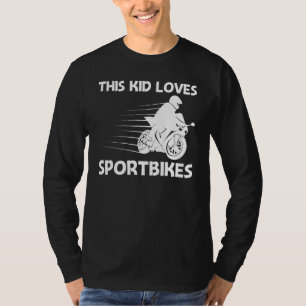 T-shirt Cool Vélo Sportbike Pour Enfants Garçons Professio