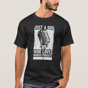 T-shirt Cool Véritable Crime Pour Femmes Filles Podcast Me