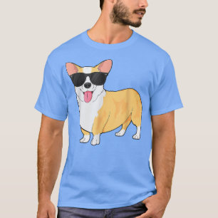 T-shirt Cool vintage Corgi pour les garçons Lunettes de so