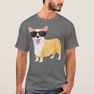 T-shirt Cool vintage Corgi pour les garçons Lunettes de so