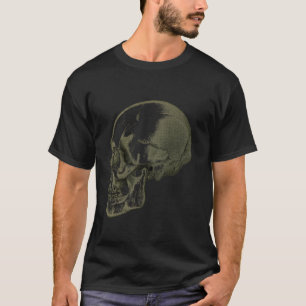 T-shirt Cool Vintage Graphique Anatomique Crâne Squelette